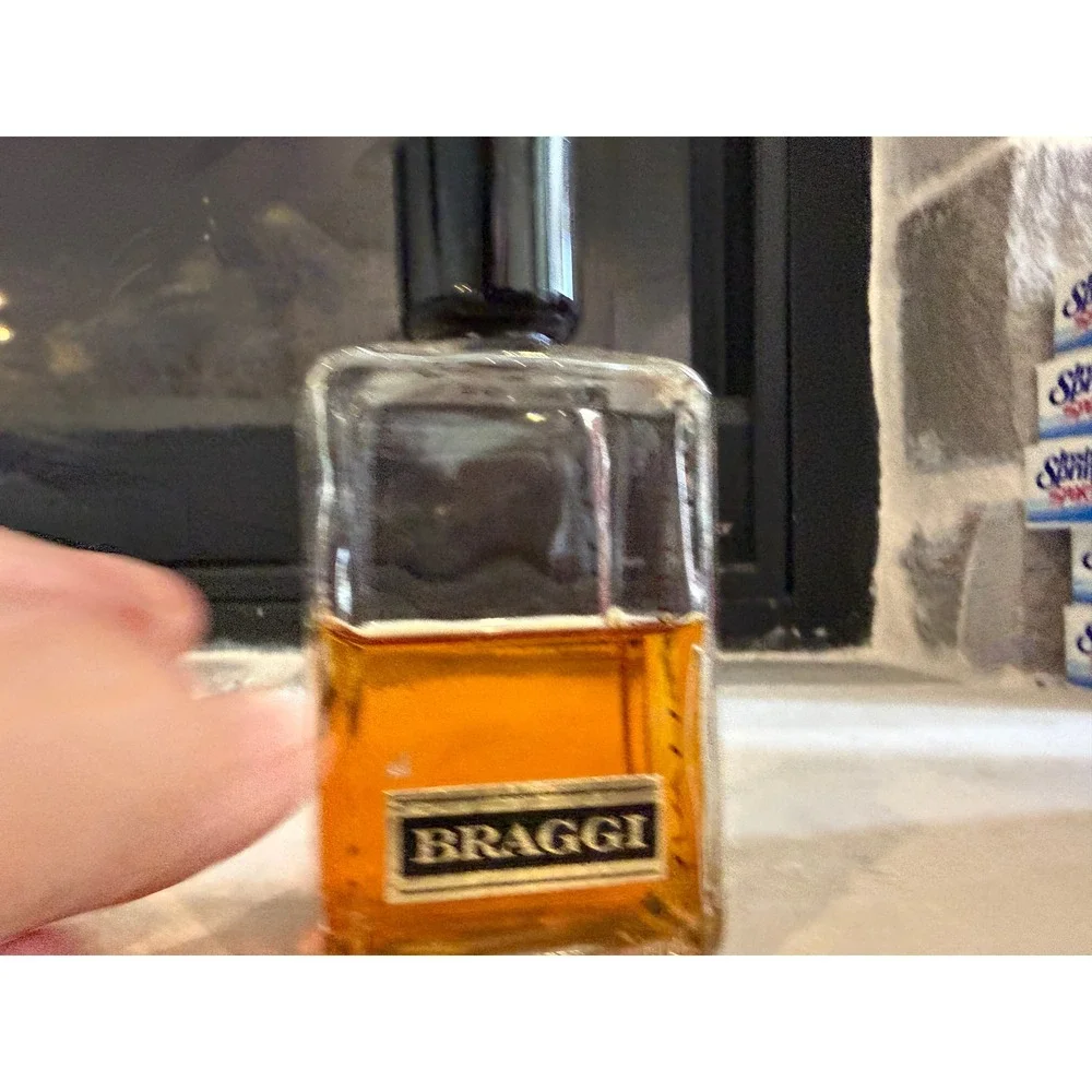 Vintage Braggi After Shave Lotion Charles Revson 4 Oz Bottle Partial‎ 50% Full